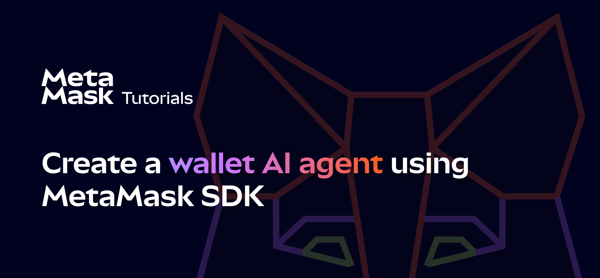 Create an AI agent using MetaMask SDK